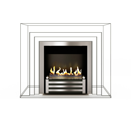 Биокамин в мраморном портале Firezo Tesoro