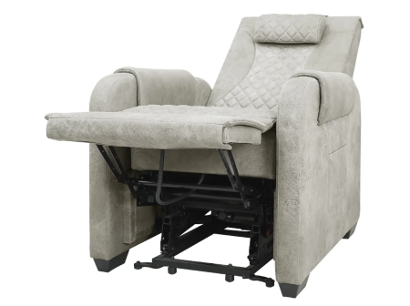 Массажное кресло реклайнер с подъемом FUJIMO LOUNGE UP F7003 ULFL Смоки (Orlando 4)